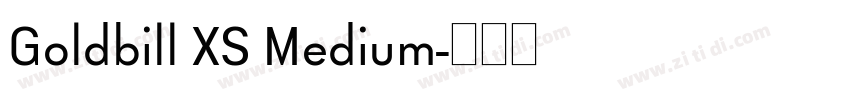 Goldbill XS Medium字体转换